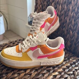 Nike Women's Sneakers - Pink, Orange, Yellow